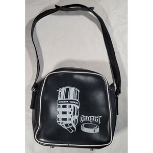 Vintage 1987 Russian Black Leather Bag Hockey Sport Extra Class Moscow Model 860